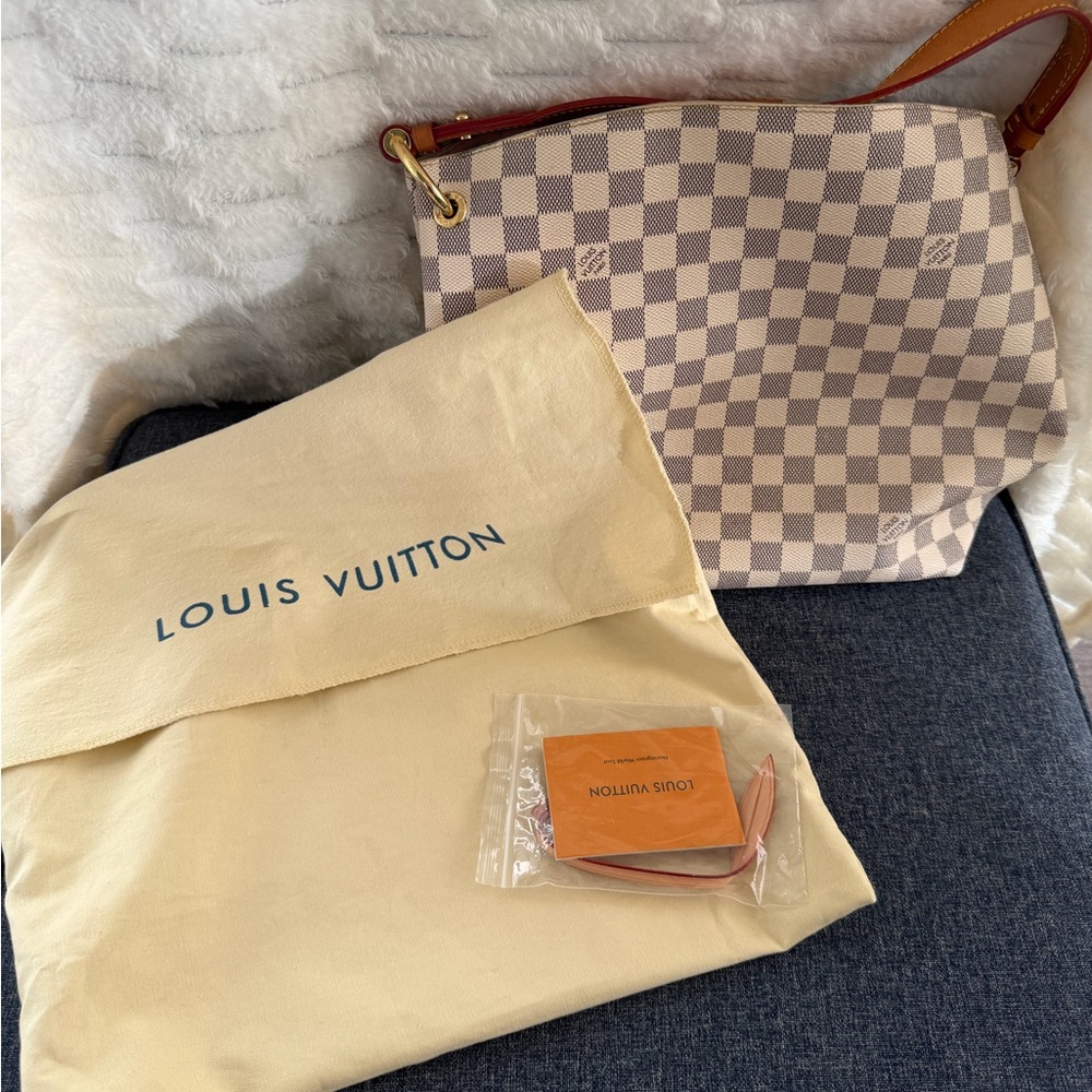Louis Vuitton Checkered Beige and Brown Women's Bag